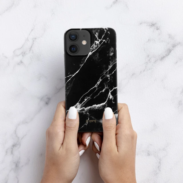 Чохол Crong Marble Case для iPhone 12 Mini Black (CRG-MRB-IP1254-BLK)