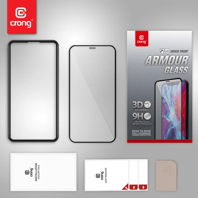 Захисне скло Crong Anti-Bacterial 3D Armour для iPhone 12 Mini (CRG-AB3DAG-IP54)