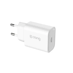 Мережевий зарядний пристрій Crong USB-C Travel Charger USB-C Power Delivery 20W White (CRG-TUSBC20-WHI)