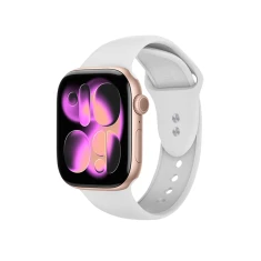 Ремінець Crong Liquid для Apple Watch Series 11/10 42 mm | Series 9/8/7 41 mm | 6/5/SE 40 mm | 3/2/1 38 mm White (CRG-40LQB-WHI)