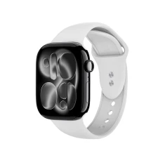 Ремінець Crong Liquid для Apple Watch Ultra 3/2/1 49 mm | Series 11/10 46 mm | Series 9/8/7/6/5/4/SE 45 mm | 44 mm White (CRG-44LQB-WHI)