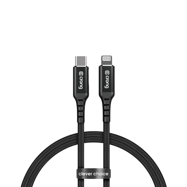 Кабель Crong Armor Link USB-C Lightning Fast Charging MFi 150cm Black (CRG-AL15USCL-BLK)