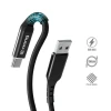 Кабель Crong Armor Link 60W PD 3A USB-A USB-C 150cm Black (CRG-AL15USAC-BLK)