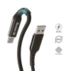 Кабель Crong Armor Link 60W PD 3A USB-A USB-C 150cm Black (CRG-AL15USAC-BLK)