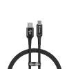 Кабель Crong Armor Link 60W PD 3A USB-A USB-C 150cm Black (CRG-AL15USAC-BLK)