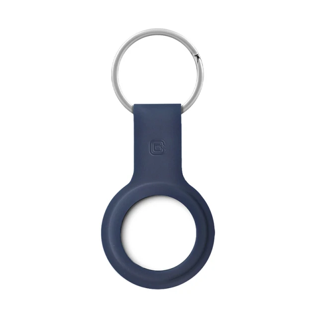 Чехол Crong Silicone Case with Key Ring для Apple AirTag 1 / 2 Navy (CRG-ATS-BLUE)
