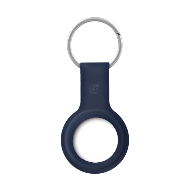 Чехол Crong Silicone Case with Key Ring для Apple AirTag 1 / 2 Navy (CRG-ATS-BLUE)
