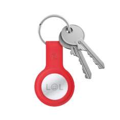 Чохол Crong Silicone Case with Key Ring для Apple AirTag 1/2 Red (CRG-ATS-RED)