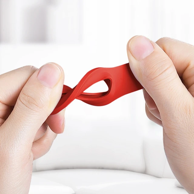 Чохол Crong Silicone Case with Key Ring для Apple AirTag 1/2 Red (CRG-ATS-RED)