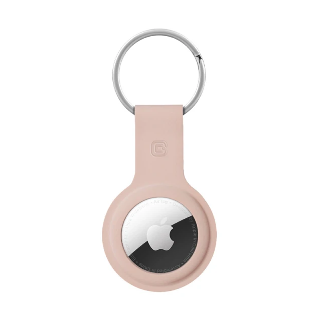 Чохол Crong Silicone Case with Key Ring для Apple AirTag 1 / 2 Pink (CRG-ATS-PNK)