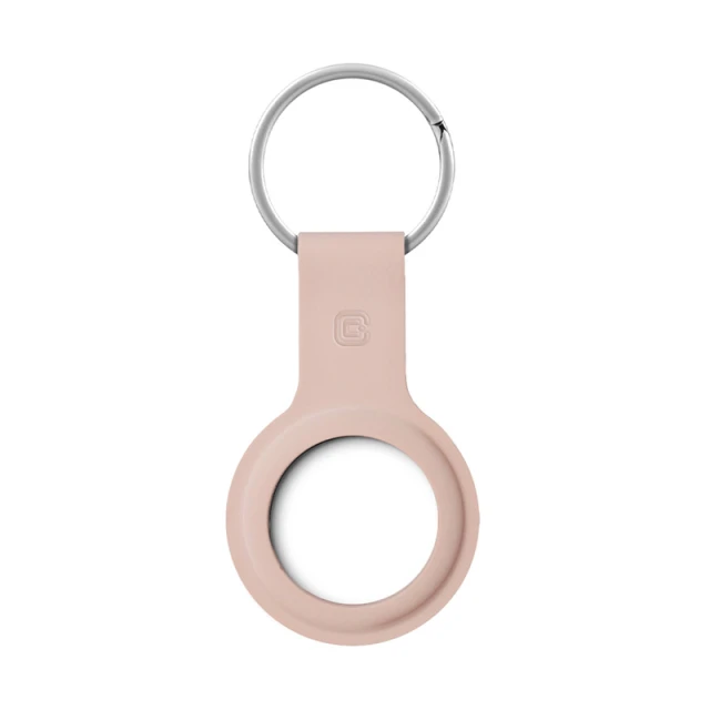 Чохол Crong Silicone Case with Key Ring для Apple AirTag 1 / 2 Pink (CRG-ATS-PNK)