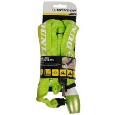Замок велосипеда Dunlop цепь 120cm Green (5907731988292)