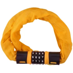 Замок велосипеда Dunlop ланцюг зі шифром Yellow (5907731989152)