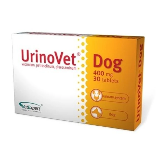 Кормова добавка для собак VetExpert UrinoVet Dog 30 таблеток (5907752658181)