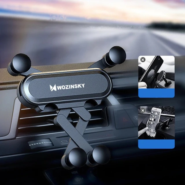 Автотримач Wozinsky Gravity Car Mount Phone Holder Black (WCH-05)