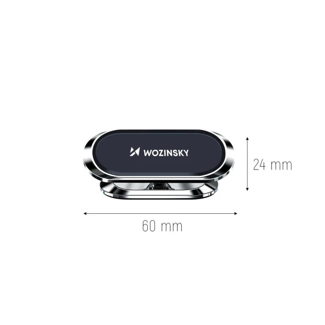 Автотримач Wozinsky Adhesive Magnetic 360 Car Dashboard Silver (WMH-06)