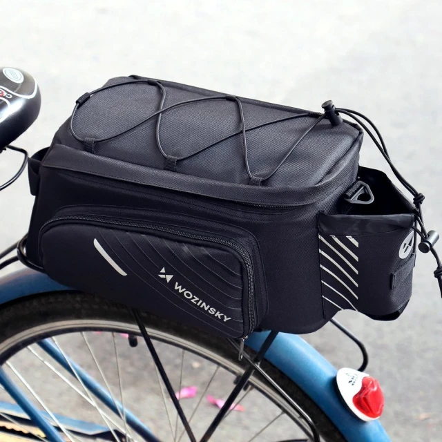 Сумка для велосипеда на багажник Wozinsky Bike Carrier Bag with Rain Cover 9L Black (WBB22BK)