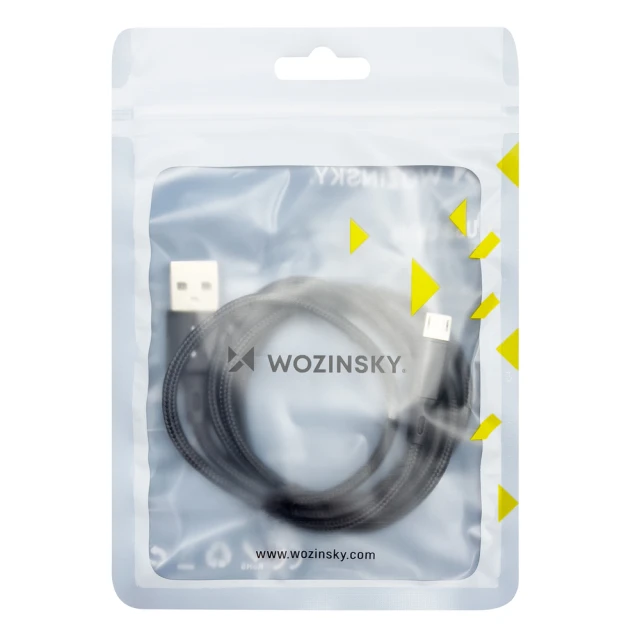 Кабель Wozinsky USB-A to microUSB 1m Black (WUC-M1B)