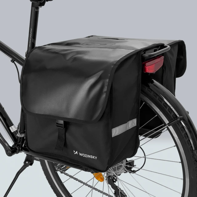 Кошик для велосипеда на багажник Wozinsky Double Pannier 28L Black (WBB34BK)