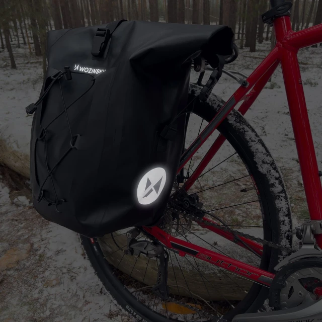 Кошик для велосипеда на багажник Wozinsky Waterproof Bicycle Pannier 25L Black (WBB24BK)