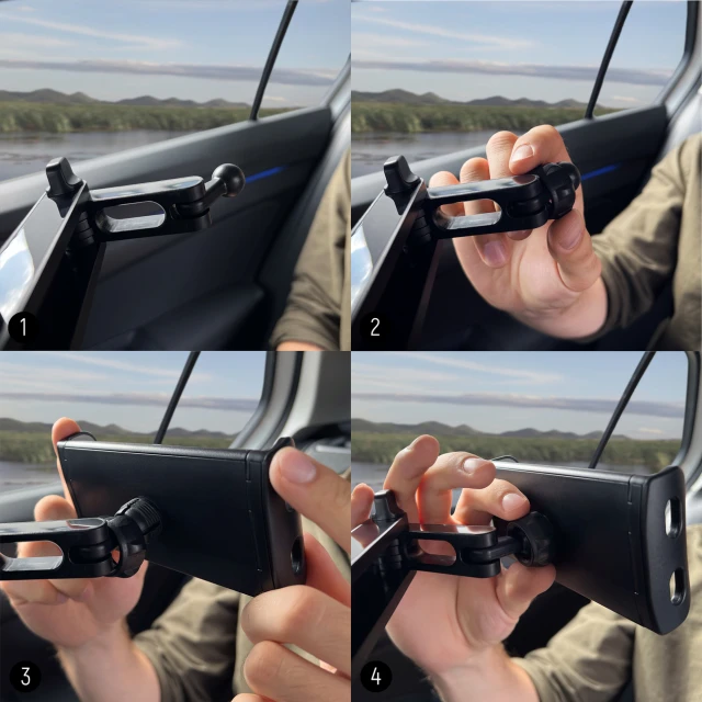 Автотримач в підголовник Wozinsky Adjustable Headrest Holder Black (WTHBK3)