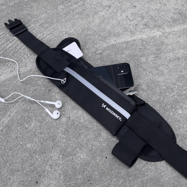 Спортивна сумка на пояс Wozinsky Expandable Running Belt Black (WRBBK1)