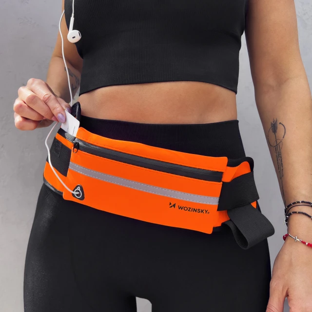 Спортивна сумка на пояс Wozinsky Expandable Running Belt Black (WRBBK1)