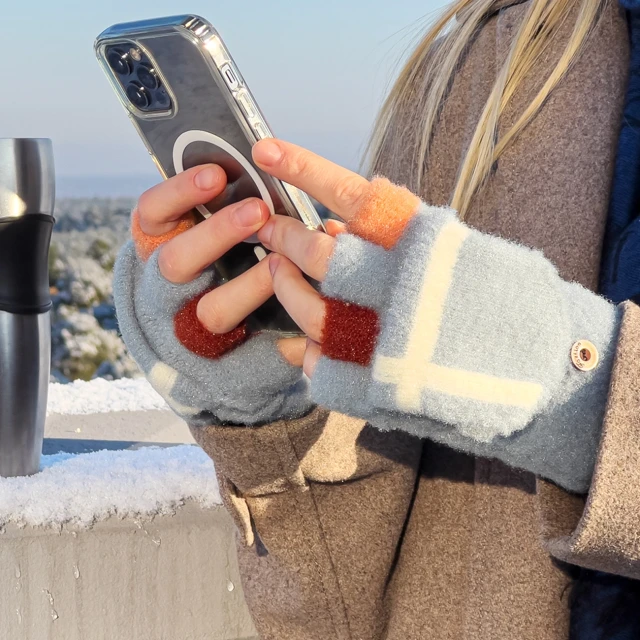 Зимові рукавички Hurtel Мільтенки Білі (5907769307935)