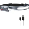 Світлодіодний налобний ліхтар Hurtel з датчиком руху IPX4 USB-C 1200 mAh Black (WLCHL03)