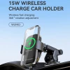Автотримач Wozinsky WUMID з бездротовою зарядкою 15W на торпедо Чорний (WUMID)
