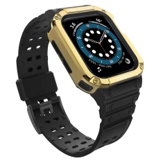 Ремінець Hurtel з броньованим чохлом для Apple Watch Ultra 3/2/1 49 mm | Series 11/10 46 mm | Series 9/8/7/6/5/4/SE 45 mm | 44 mm Black (5907769311833