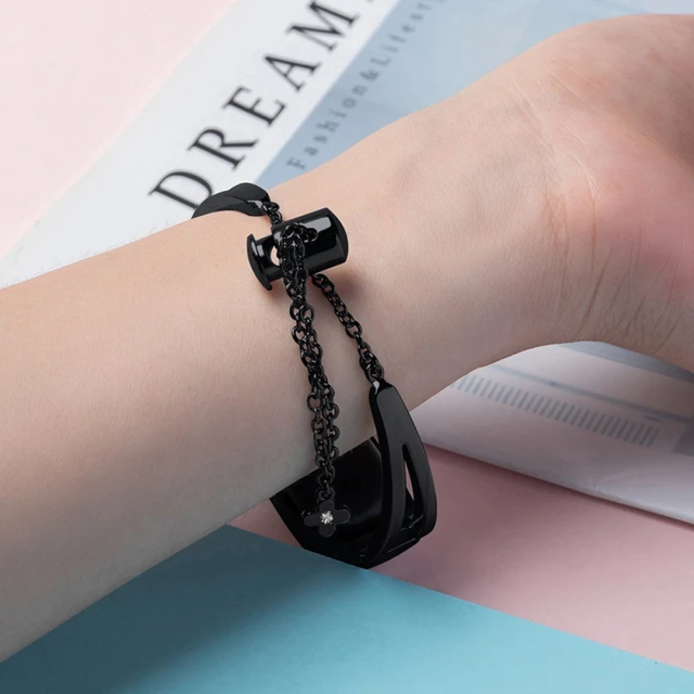 Ремінець Hurtel Metal Chain для Xiaomi Mi Band 6/5/4/3 Black (5907769312038)
