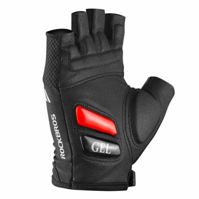 Велосипедні рукавички Rockbros S143-BK M з гелевими вставками Black (S143-BK-M)