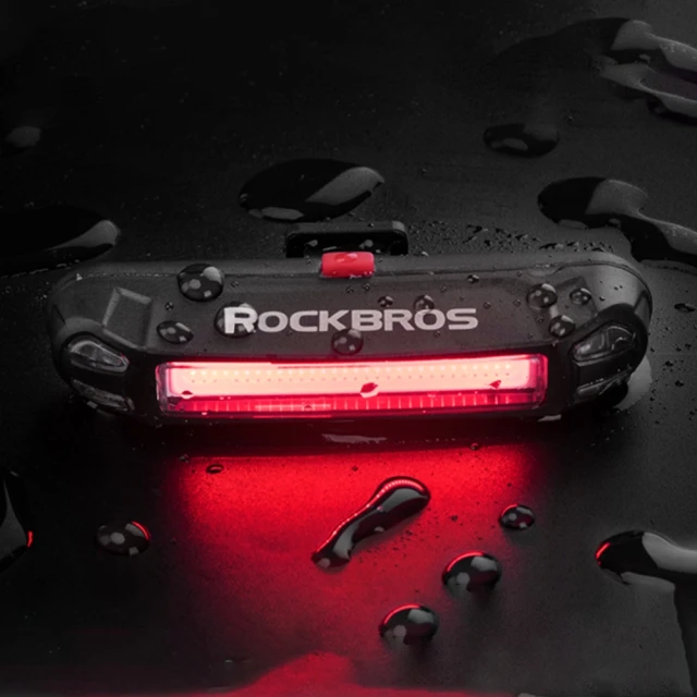 Ліхтар велосипедний задній Rockbros A54BK + кабель micro USB - USB-A чорний (A54BK)