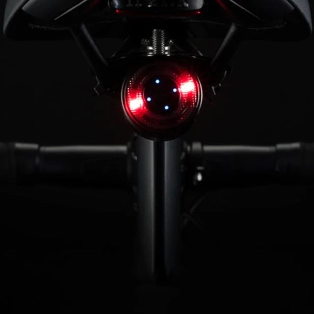 Велосипедний ліхтар задній Rockbros Q1 7 кольорів LED + кабель USB-C - USB-A Black (Q1)