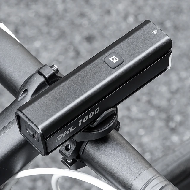 Ліхтарик велосипедний передній Rockbros 24610002001 1000 lm + кабель USB-C - USB-A чорний (24610002001)
