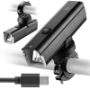 Ліхтарик велосипедний передній Rockbros 24610002001 1000 lm + кабель USB-C - USB-A чорний (24610002001)