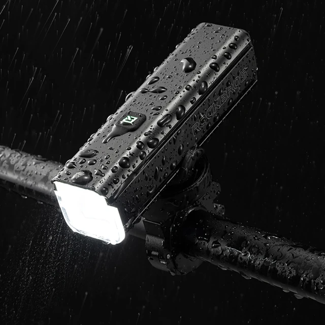 Ліхтарик велосипедний передній Rockbros 24610002001 1000 lm + кабель USB-C - USB-A чорний (24610002001)