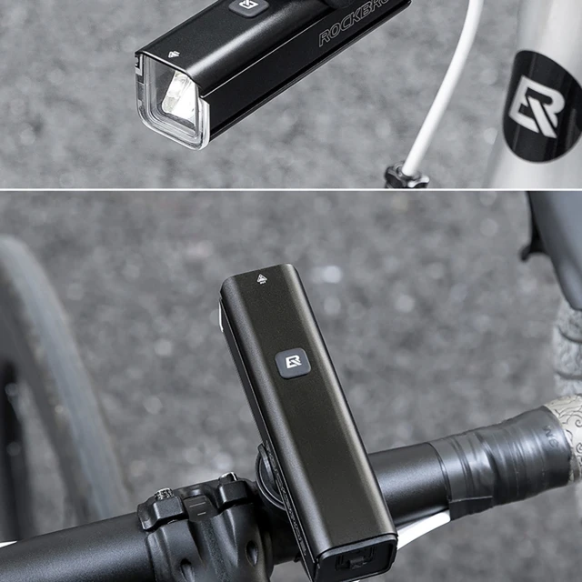 Ліхтарик велосипедний передній Rockbros 24610002001 1000 lm + кабель USB-C - USB-A чорний (24610002001)
