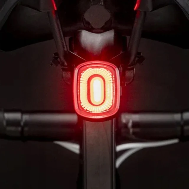 Ліхтар велосипедний задній Rockbros Q2S LED з інтелектуальною системою стоп чорний (Q2S)