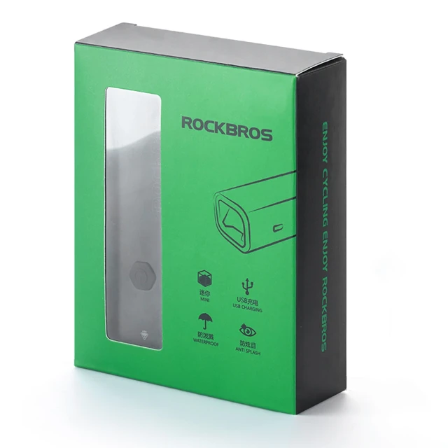 Велосипедний ліхтар Rockbros 24710012001 передній 800 lm + кабель USB-C - USB-A Black (24710012001)