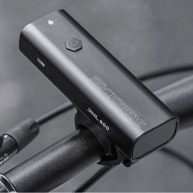 Велосипедний ліхтар Rockbros 24710012001 передній 800 lm + кабель USB-C - USB-A Black (24710012001)