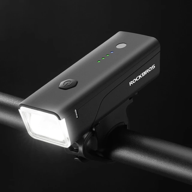 Велосипедний ліхтар передній Rockbros 24510003001 260 lm + кабель USB-C - USB-A Black (24510003001)