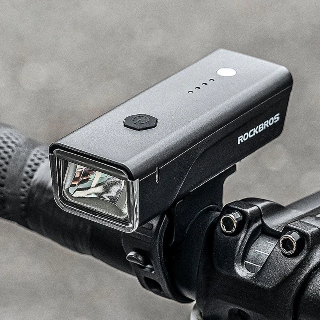Велосипедний ліхтар передній Rockbros 24510003001 260 lm + кабель USB-C - USB-A Black (24510003001)