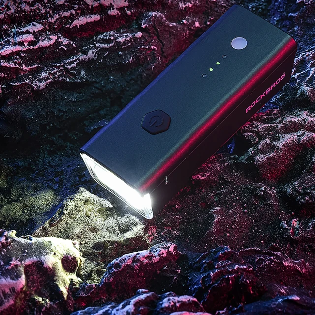 Велосипедний ліхтар передній Rockbros 24510003001 260 lm + кабель USB-C - USB-A Black (24510003001)