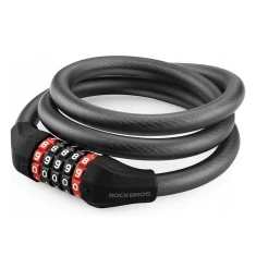 Замок велосипедний Rockbros RKS507-1 кодовий 1.8m Black (RKS507-1BK)