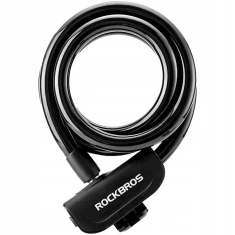 Замок велосипедный Rockbros RKS515 на ключ 1.1m Black (RKS515-BK)