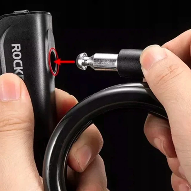 Замок велосипедний Rockbros RKS515 на ключ 1.1m Black (RKS515-BK)