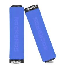Ручки Rockbros BT1001BLBK для велосипедного руля из губки сине-черные (BT1001BLBK)