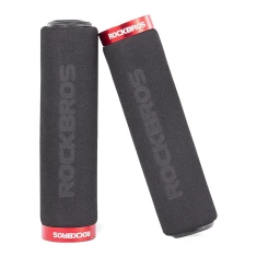 Ручки велосипедні Rockbros BT1001BKRD з губки на кермо чорно-червоні (BT1001BKRD)